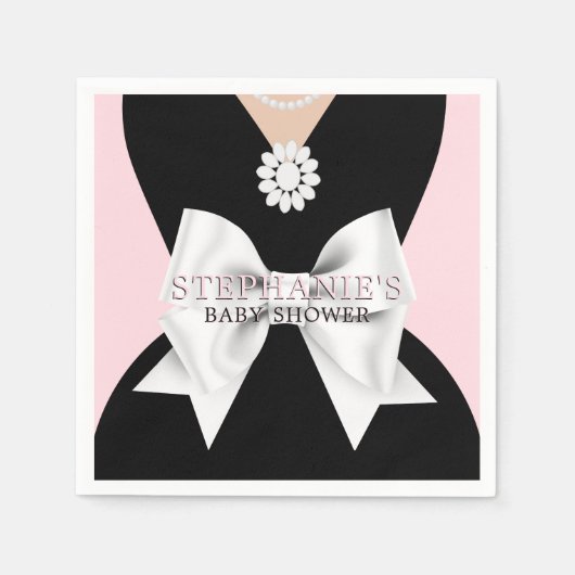 Glam Blush Roze Fancy Tiffany Theme Baby shower Servet (Voorkant)