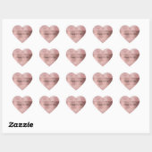 Glam Blush Roze Glanzende Schittering Hart Sticker (Vel)