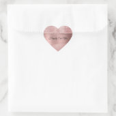 Glam Blush Roze Glanzende Schittering Hart Sticker (Tas)