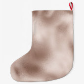 Glam Blush Roze Goud Glitter Liefde Grote Kerstsok (Achterkant)