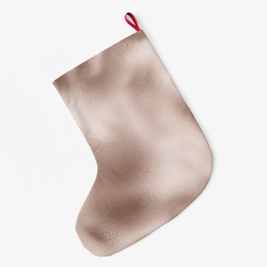 Glam Blush Roze Goud Glitter Liefde Grote Kerstsok (Achterkant (Hangend))