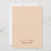 glam blush roze Gouden Glitter Bloemen bruiloft Kaart (Achterkant)