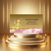 Glam Blush Roze Gouden Glitter Fairy Visitekaartje
