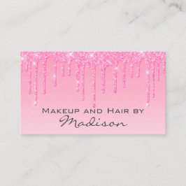 Glam Blush Roze Roze Glitter Drijpt artiest Visitekaartje