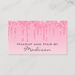 Glam Blush Roze Roze Glitter Drijpt artiest Visitekaartje