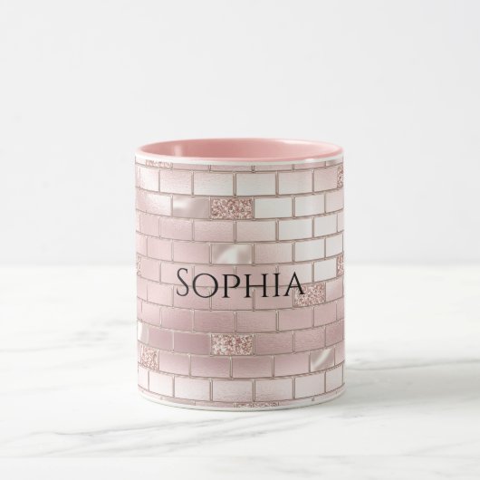 Glam Blush roze stenen Mok (Midden)