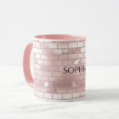 Glam Blush roze stenen Mok (Voorkant links)