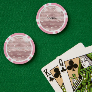 Glam Blush roze stenen Poker Chips