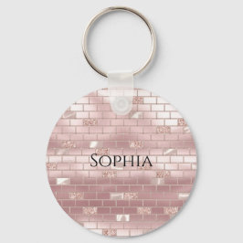 Glam Blush roze stenen Sleutelhanger