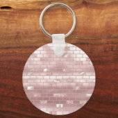 Glam Blush roze stenen Sleutelhanger (Achterkant)