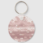 Glam Blush roze stenen Sleutelhanger (Achterkant)