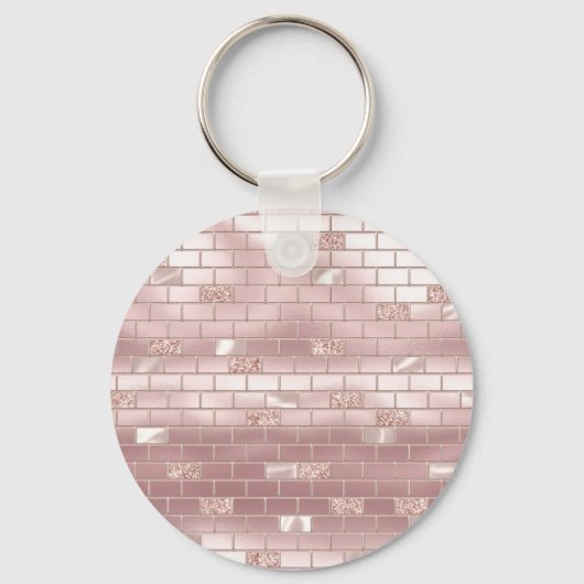 Glam Blush roze stenen Sleutelhanger (Achterkant)