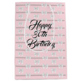 Glam Blush Roze Tiffany Parels Thema 30e verjaarda Medium Cadeauzakje (Voorkant)