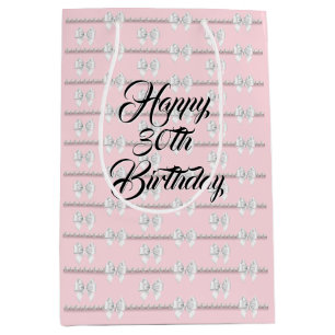 Glam Blush Roze Tiffany Parels Thema 30e verjaarda Medium Cadeauzakje