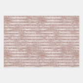 Glam Blush Roze Vrede Liefde Glitter Inpakpapier Vel (Voorkant 3)