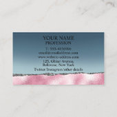 Glam Blush Roze Zilver Glitter Fairy Visitekaartje (Achterkant)