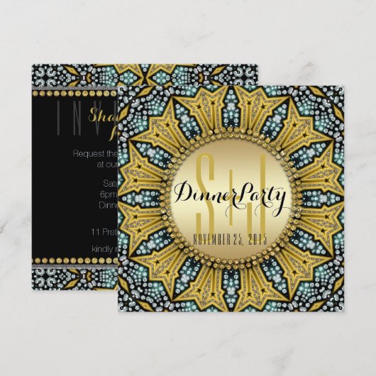 Glam Bohemian Superstar-uitnodigingen voor een fee Kaart (Voorkant / Achterkant)