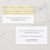 Glam Boho Chic | Faux Gold Foil Visitekaartje (Voorkant / Achterkant)