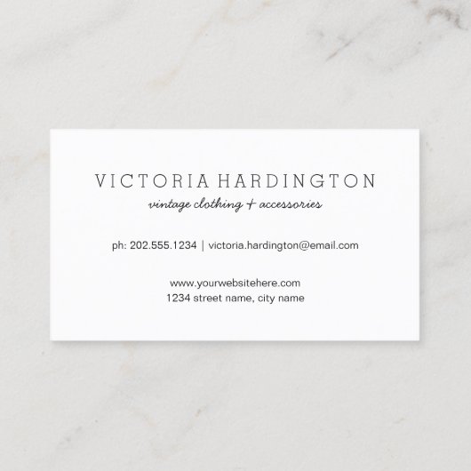 Glam Boho Chic | Faux Gold Foil Visitekaartje (Achterkant)