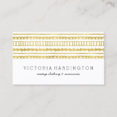 Glam Boho Chic | Faux Gold Foil Visitekaartje (Voorkant)