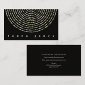 Glam Bokeh Light Rings Night Aangepast Bewerkbaar Visitekaartje (Voorkant / Achterkant)