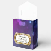 Glam Bokeh Sparkle Glitter Black Stropdas Bedankdoosjes (Geopend)