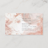 Glam Bord perzik & grijs marmer, Classy Visitekaartje (Achterkant)