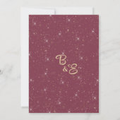 Glam bordeaux goud glitter confetti Dank u Kaart (Achterkant)
