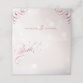 Glam bordeaux kalligrafie trouwplaats kaarten plaatskaartje (Buitenkant ongevouwen)