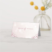 Glam bordeaux kalligrafie trouwplaats kaarten plaatskaartje (Achterkant)