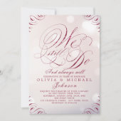 Glam borgundy kalligrafie DOEN WE NOG STEEDS Kaart (Voorkant)