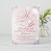 Glam borgundy kalligrafie DOEN WE NOG STEEDS Kaart (Staand voorkant)