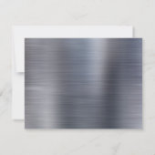 Glam Borhed Metal Silver Gray Classic Monogram Notitiekaartje (Achterkant)