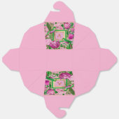 Glam Botanische Maximalisme Roze en Groen Bedankdoosjes (Ongevouwen)
