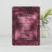 Glam Bourgondië Leopard Print Vrijgezellenfeest Kaart (Staand voorkant)