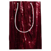 Glam Bourgondië rood glitzy bruiloft Medium Cadeauzakje (Voorkant)