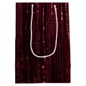 Glam Bourgondië rood glitzy bruiloft Medium Cadeauzakje (Achterkant)