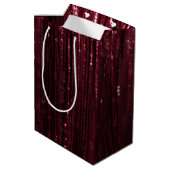 Glam Bourgondië rood glitzy bruiloft Medium Cadeauzakje (Achterkant Gekanteld)