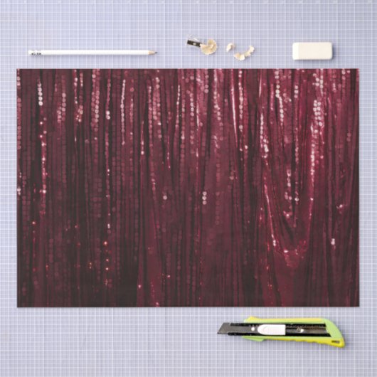 Glam Bourgondië rood glitzy bruiloft Tissuepapier (Craft)