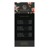 Glam Box Logo Monogram  Bloemen Designer Reclamekaart (Voorkant)