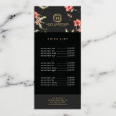 Glam Box Logo Monogram  Bloemen Designer Reclamekaart