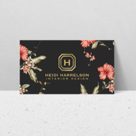 Glam Box Logo Monogram  Bloemen Designer Visitekaartje