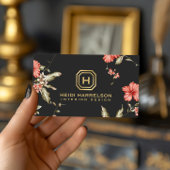 Glam Box Logo Monogram  Bloemen Designer Visitekaartje