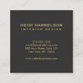 Glam Box Logo Monogram  Bloemen Vierkante Visitekaartje (Achterkant)