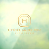 Glam Box Logo Monogram doorzichtig Raamsticker (Vel 3)