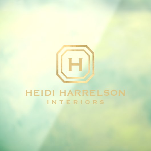 Glam Box Logo Monogram doorzichtig Raamsticker (Vel 3)