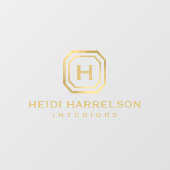 Glam Box Logo Monogram doorzichtig Raamsticker (Vel)