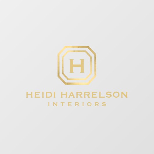 Glam Box Logo Monogram doorzichtig Raamsticker (Vel)