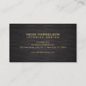 Glam Box Logo Monogram op Dark Wood Designer Visitekaartje (Achterkant)