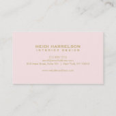 Glam Box Logo Monogram op Roze Designer Visitekaartje (Achterkant)